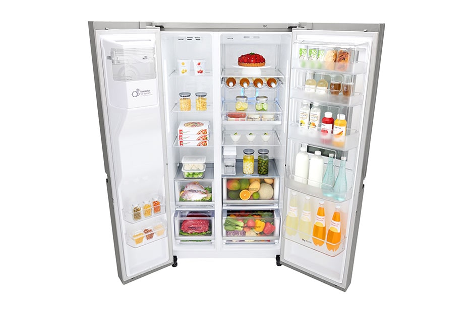 LG Side-by-side frižider, Instaview Door-in-door, sa Dispanzerom za hladnu vodu, led i mrvljeni led, GSX961NSAZ, thumbnail 8