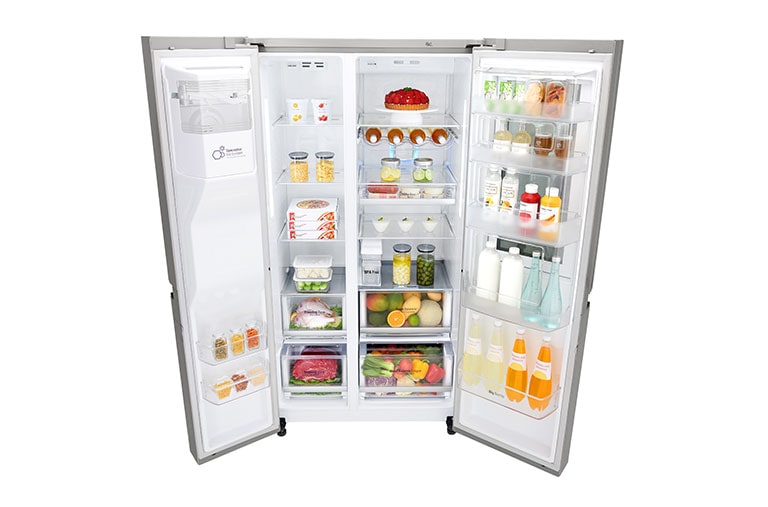 LG Side-by-side frižider, Instaview Door-in-door, sa Dispanzerom za hladnu vodu, led i mrvljeni led, GSX961NSAZ, thumbnail 8