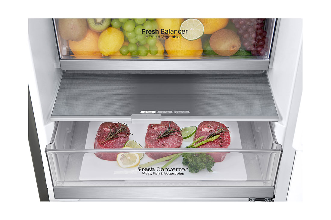 LG Kombinovani frižider sa donjim zamrzivačem, DoorCooling⁺™ tehnologija, kapacitet 384L, GBB72PZEZN, thumbnail 7