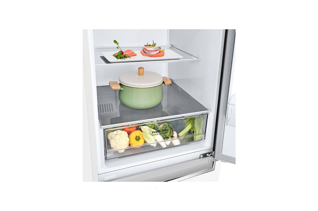 LG Kombinovani frižider sa donjim zamrzivačem, DoorCooling⁺™ tehnologija, kapacitet 341L, GBP31SWLZN, thumbnail 3