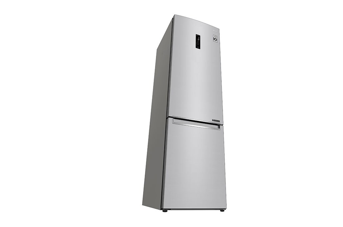 LG Kombinovani frižider sa donjim zamrzivačem, DoorCooling⁺™ tehnologija, ThinQ™, kapacitet 384L, GBB72NSDFN-lower perspective left side, GBB72NSDFN, thumbnail 11