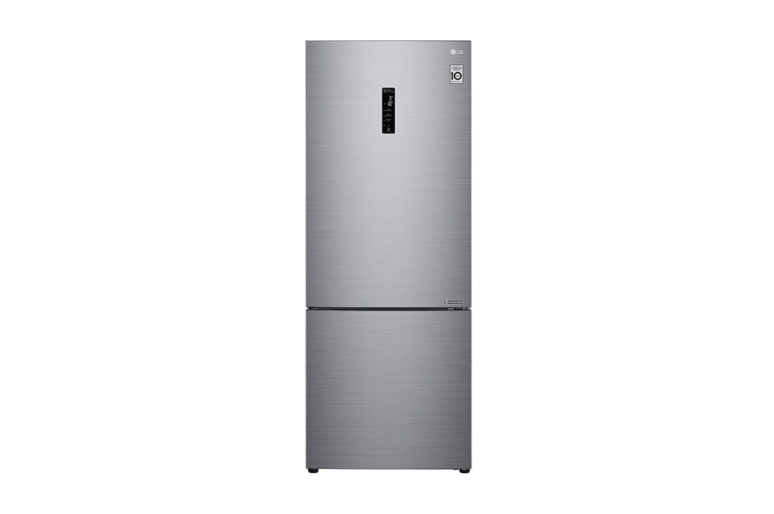 LG 705 mm široki kombinovani frižider sa zamrzivačem dole, 10 godina garancije na Linearni Inverter kompresor sa tehnologijom DoorCooling+™, GBB566PZHZN
