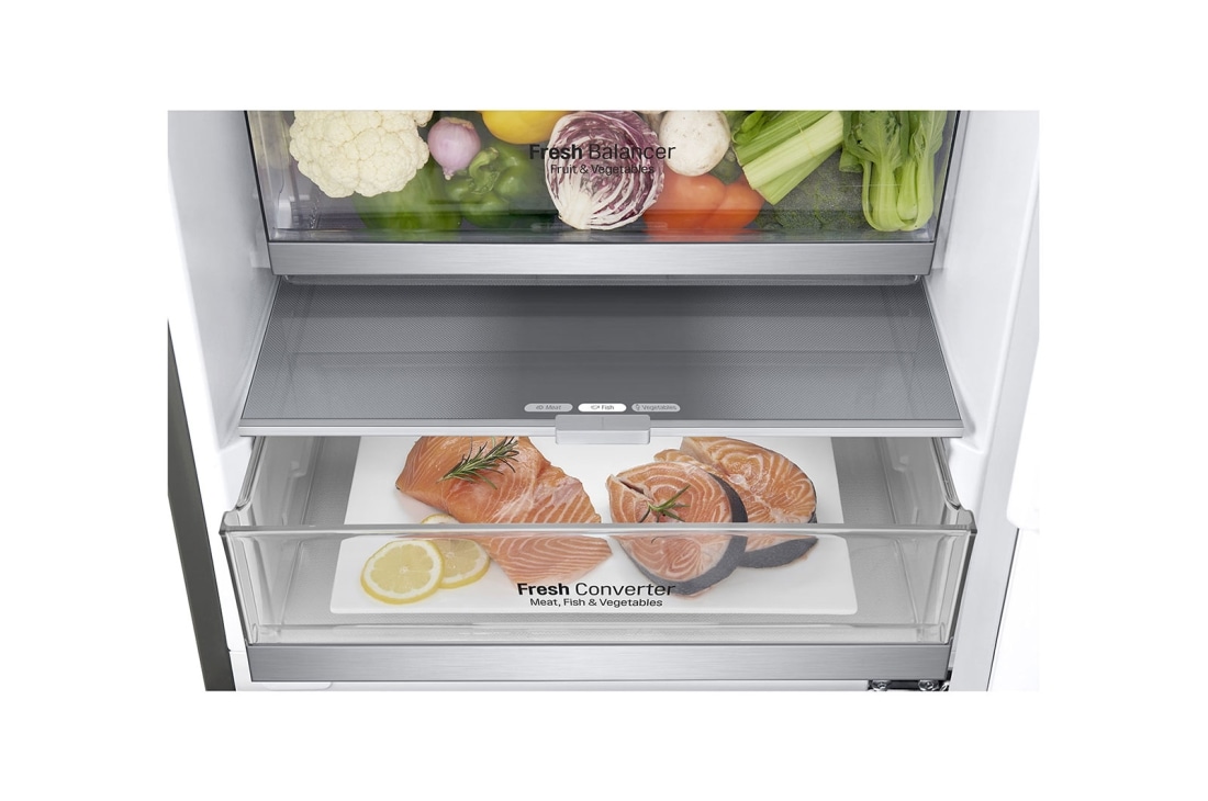 LG Kombinovani frižider sa donjim zamrzivačem, DoorCooling⁺™ tehnologija, ThinQ™, kapacitet 340L, GBF71PZDMN, GBF71PZDMN, thumbnail 4