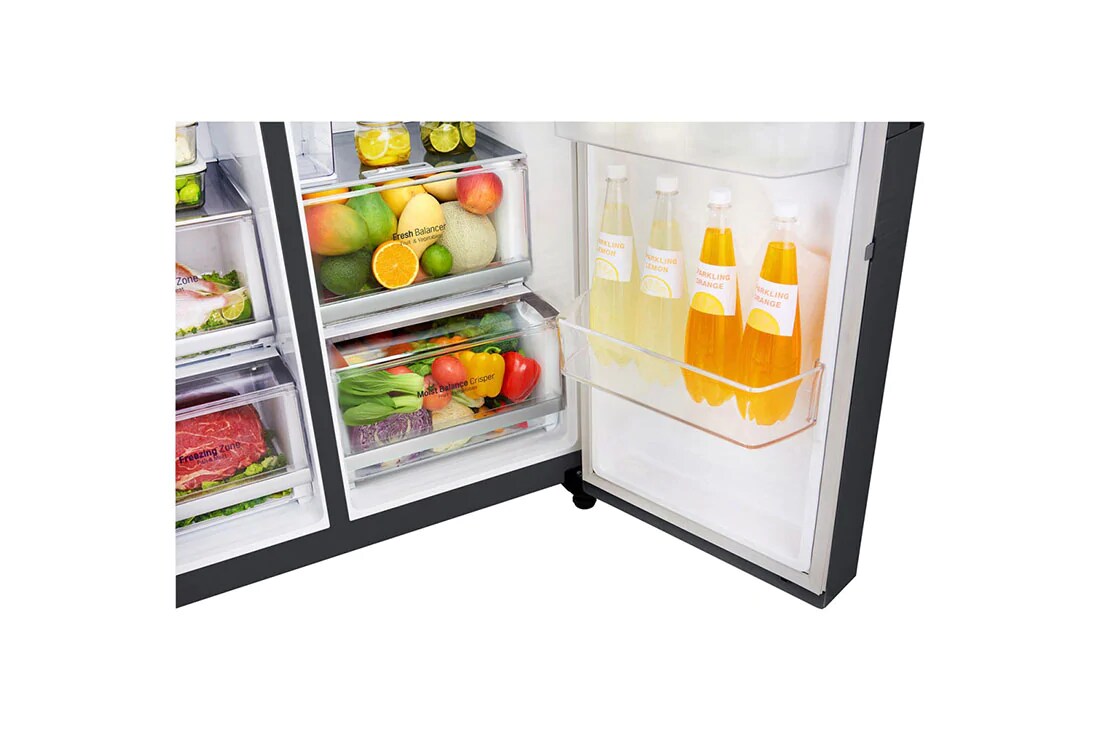 LG InstaView Door-in-Door™ Side-bi-Side frižider, DoorCooling⁺™ i ThinQ™ tehnologija, kapacitet 625L, GSX961MCCZ, thumbnail 8