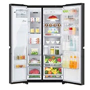 LG InstaView Door-in-Door™ Side-bi-Side frižider, DoorCooling⁺™ i ThinQ™ tehnologija, kapacitet 625L, GSX961MCCZ, thumbnail 4