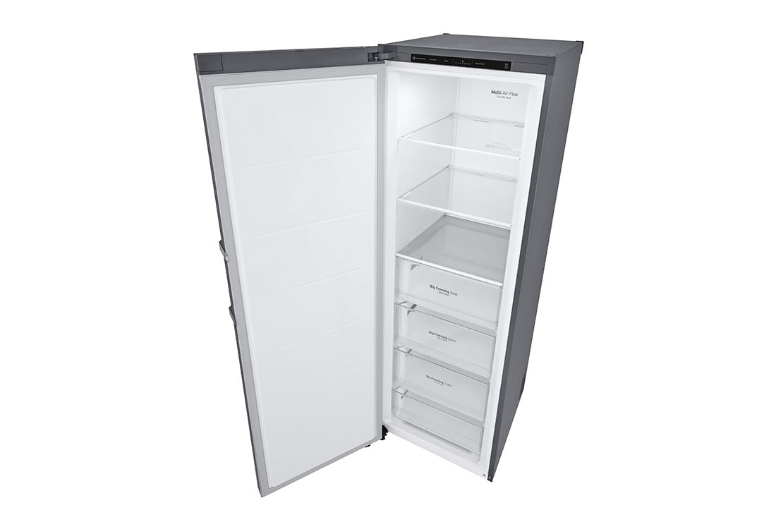 LG Zamrzivač sa jednim vratima, kapacitet 324L, top perspective view without food, GFT41PZGSZ, thumbnail 10