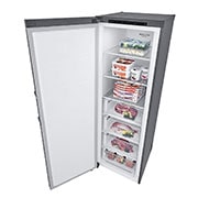 LG Zamrzivač sa jednim vratima, kapacitet 324L, top perspective view with food, GFT41PZGSZ, thumbnail 9