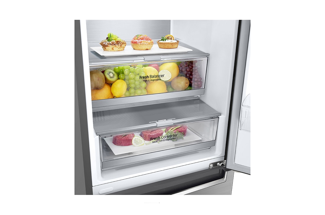 LG Kombinovani frižider sa donjim zamrzivačem, DoorCooling⁺™ tehnologija, ThinQ™, kapacitet 341L, GBB71PZUGN, GBB71PZUGN, thumbnail 3