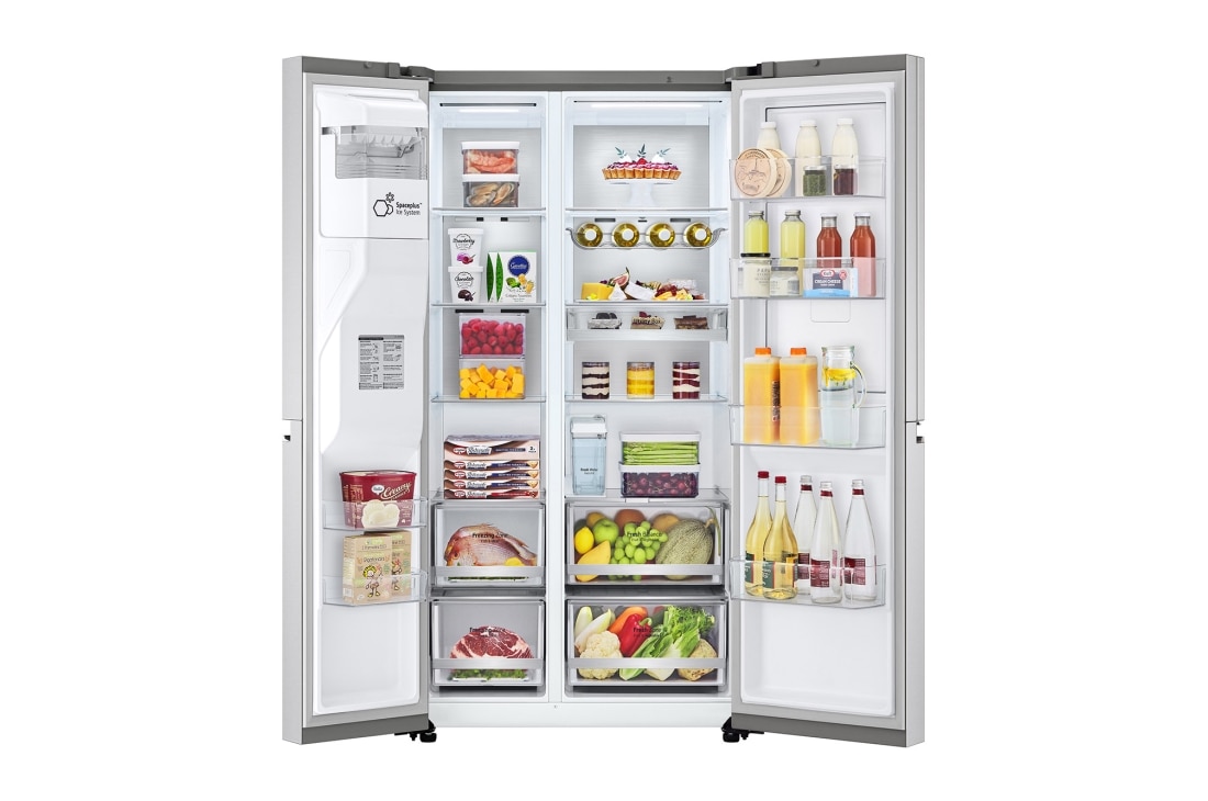 LG Door-in-Door™ Side-by-Side frižider, DoorCooling<sup>+</sup>™ i ThinQ™ tehnologija, kapacitet 635L, GSJV91BSAE, GSJV91BSAE, thumbnail 2