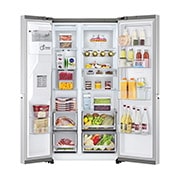 LG Door-in-Door™ Side-by-Side frižider, DoorCooling<sup>+</sup>™ i ThinQ™ tehnologija, kapacitet 635L, GSJV91BSAE, GSJV91BSAE, thumbnail 2