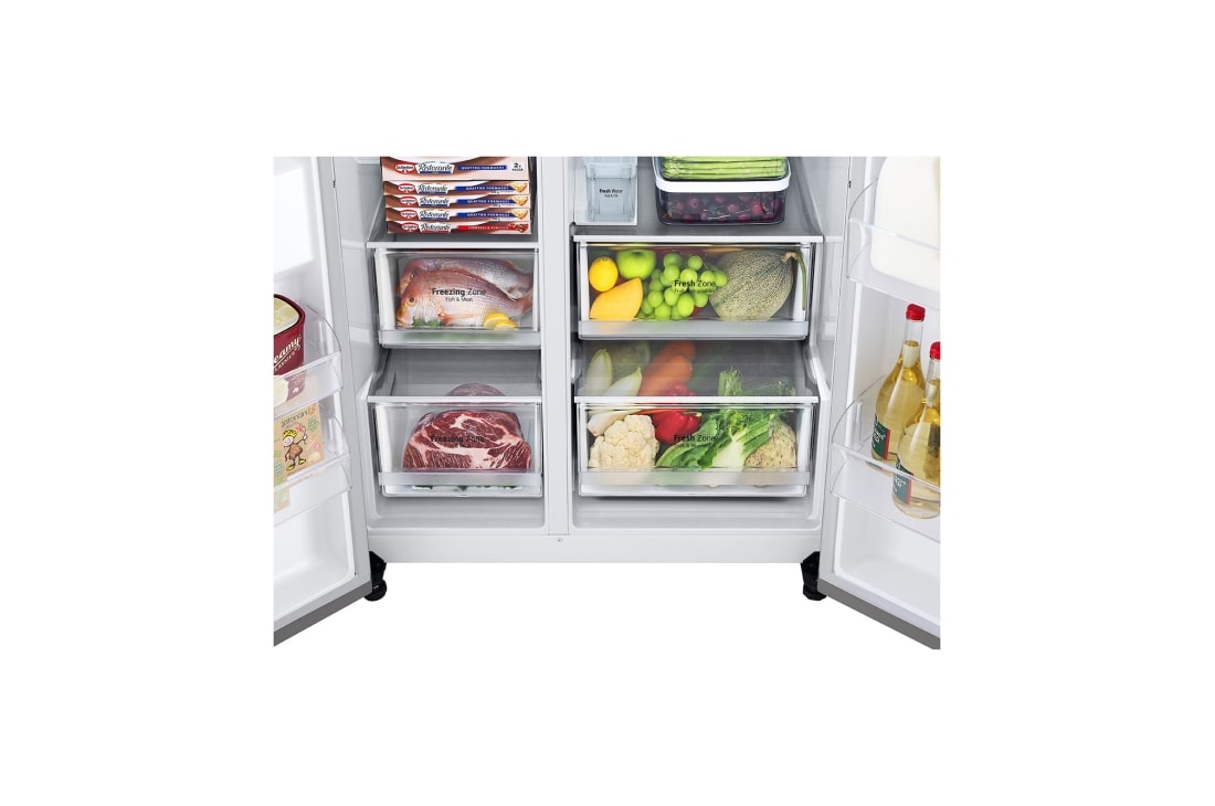 LG Side-by-Side frižider, DoorCooling+™ i ThinQ™ tehnologija, kapacitet 635L, GSLV71PZTM, GSLV71PZTM, thumbnail 10