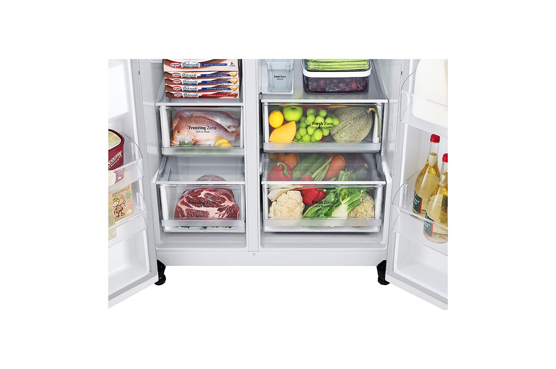 LG Side-by-Side frižider, DoorCooling<sup>+</sup>™ i ThinQ™ tehnologija, kapacitet 635L, GSLV71SWTM, GSLV71SWTM, thumbnail 6