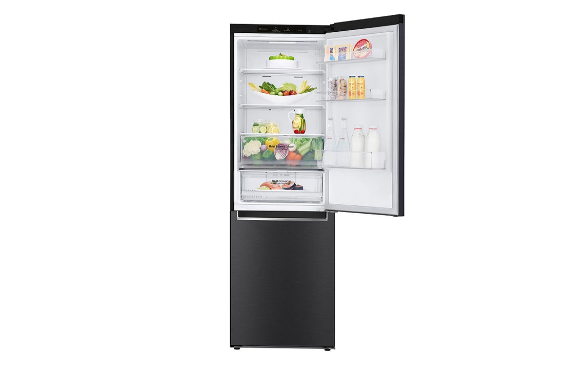 LG Kombinovani frižider sa donjim zamrzivačem, DoorCooling<sup>+</sup>™ tehnologija, kapacitet 341L, Refrigerators-Front-View-Top-Door-Open, GBB61MCGCN1, thumbnail 4