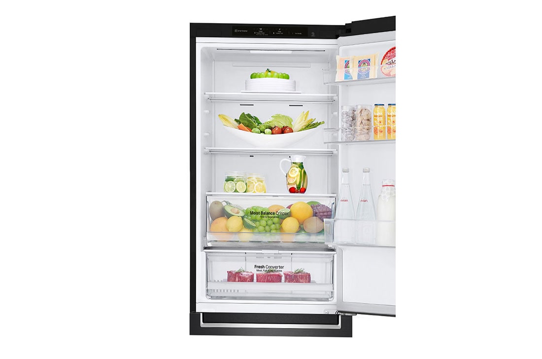LG Kombinovani frižider sa donjim zamrzivačem, DoorCooling<sup>+</sup>™ tehnologija, kapacitet 341L, Refrigerators-Front-View-Top-Door-Open, GBB61MCGCN1, thumbnail 8