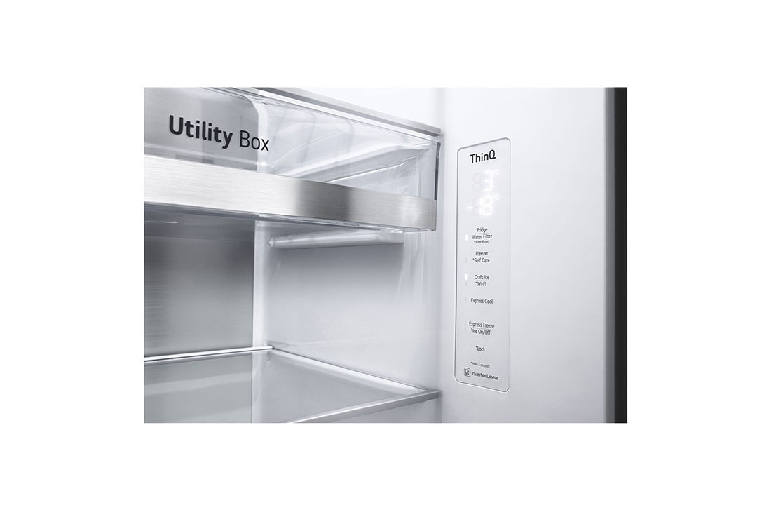 LG InstaView Door-in-Door™ Side-bi-Side frižider, DoorCooling⁺™, Craft Ice™ i ThinQ™ tehnologija, kapacitet 635L, GSXV91MCAE, GSXV90MCDE, thumbnail 10