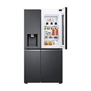 LG InstaView Door-in-Door™ Side-bi-Side frižider, DoorCooling⁺™, Craft Ice™ i ThinQ™ tehnologija, kapacitet 635L, Refrigerators-Front-View-Top-Door-Open, GSXV90MCDE, thumbnail 12