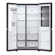 LG InstaView™ Side-by-Side frižider, DoorCooling+™ i ThinQ™ tehnologija, kapacitet 635L, Prednja sva vrata otvorena bez pogleda na hranu, GSGV81EPLL, thumbnail 11