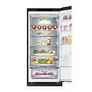 LG Kombinovani frižider sa donjim zamrzivačem, DoorCooling+™ tehnologija, kapacitet 387L, Prednja gornja vrata otvorena sa pogledom na hranu, GBV7280DEV, thumbnail 8