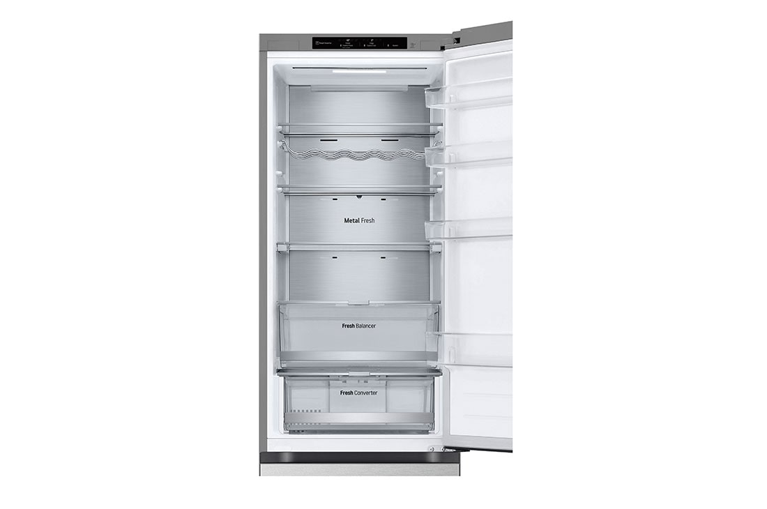 LG Kombinovani frižider sa donjim zamrzivačem, DoorCooling+™ tehnologija, kapacitet 387L, Prednja sva vrata otvorena bez pogleda na hranu, GBV7280AMB, thumbnail 9