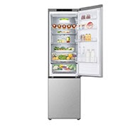 LG Kombinovani frižider sa donjim zamrzivačem, DoorCooling+™ tehnologija, kapacitet 387L, Prednja gornja vrata otvorena sa pogledom na hranu, GBV7280AMB, thumbnail 2