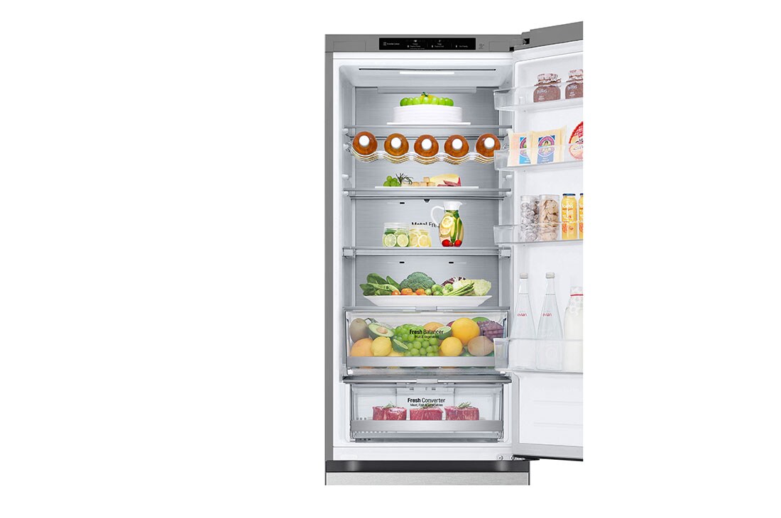 LG Kombinovani frižider sa donjim zamrzivačem, DoorCooling+™ tehnologija, kapacitet 387L, Prikaz detalja ručke, GBV7280CMB, thumbnail 11