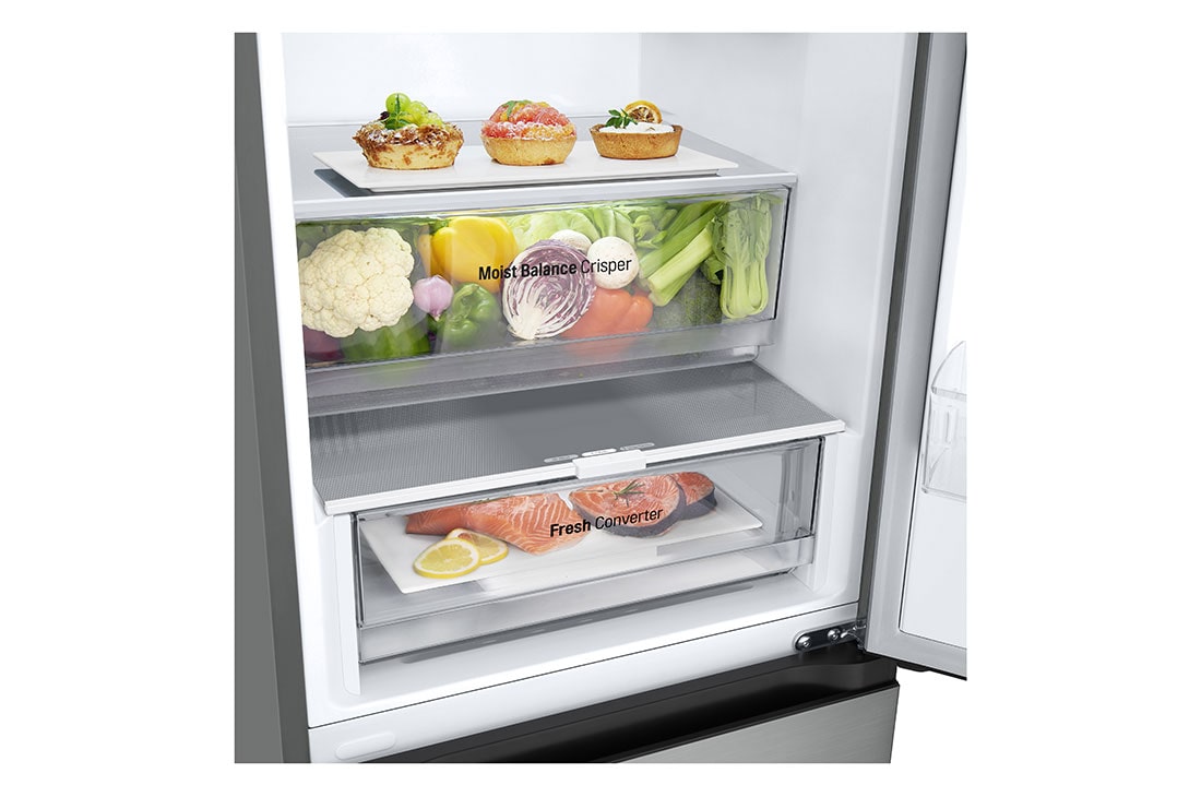 LG Kombinovani frižider sa donjim zamrzivačem, DoorCooling+™ tehnologija, kapacitet 344L, Fioka sa hranom, GBV3100CPY, thumbnail 5