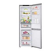 LG Kombinovani frižider sa donjim zamrzivačem, DoorCooling+™ tehnologija, kapacitet 344L, Prednja sva vrata otvorena sa pogledom na hranu, GBV3100CPY, thumbnail 3