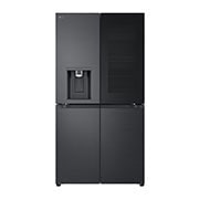 LG InstaView™ Multi-Door frižider, DoorCooling+™, Craft Ice™ i ThinQ™ tehnologija, kapacitet 638L, Prednja sva vrata otvorena sa pogledom na hranu, GMG960EVEE, thumbnail 2