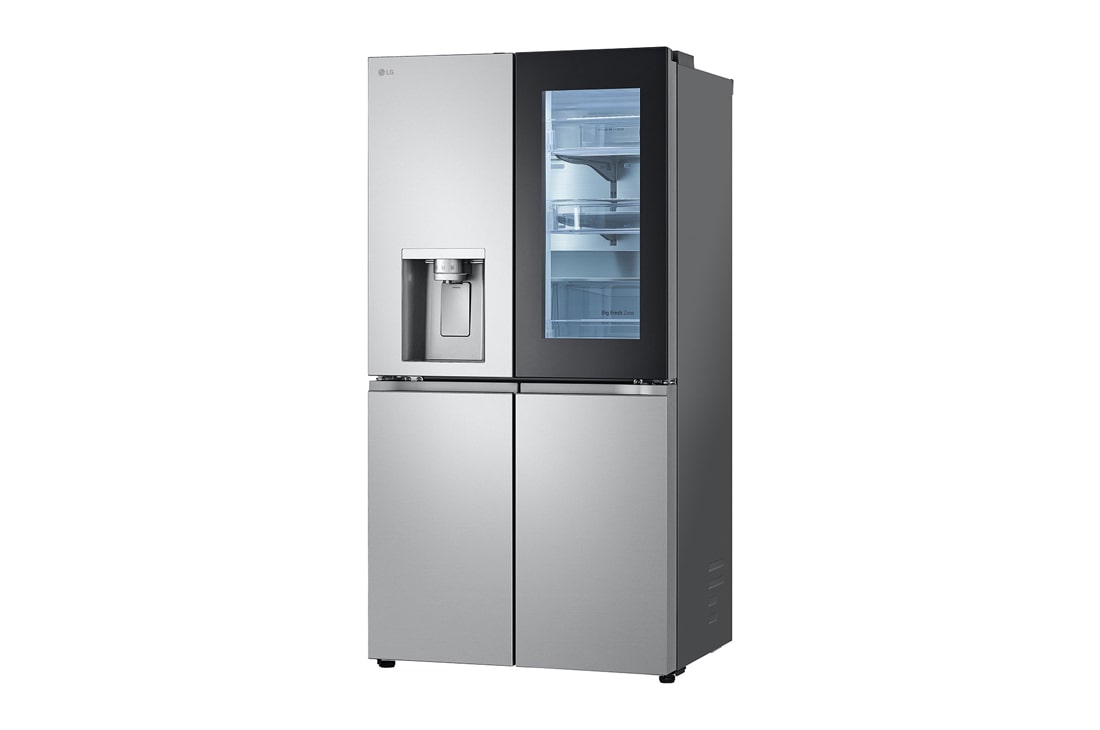 LG InstaView™ Multi-Door frižider, DoorCooling+™, Craft Ice™ i ThinQ™ tehnologija, kapacitet 638L, Pogled sa desne strane, GMG960MBEE, thumbnail 14
