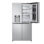 LG InstaView™ Multi-Door frižider, DoorCooling+™, Craft Ice™ i ThinQ™ tehnologija, kapacitet 638L, Leva strana otvorena bez hrane, GMG960MBEE, thumbnail 12