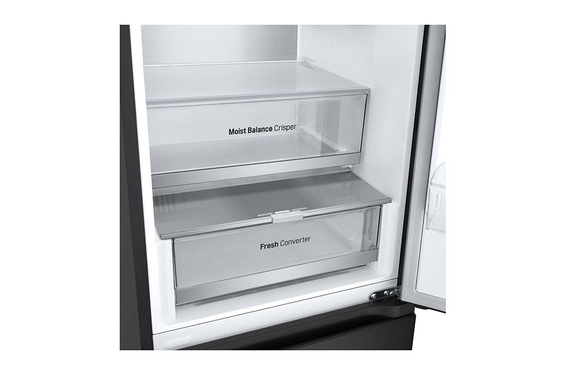 LG Kombinovani frižider sa donjim zamrzivačem, DoorCooling+™ tehnologija, kapacitet 344L, Prikaz detalja fioke, GBV5150DEP, thumbnail 7