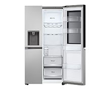 LG InstaView™ Side-by-Side frižider, DoorCooling+™ i ThinQ™ tehnologija, kapacitet 635L, LeftSideOpen without Food, GSGV81PYLL, thumbnail 13