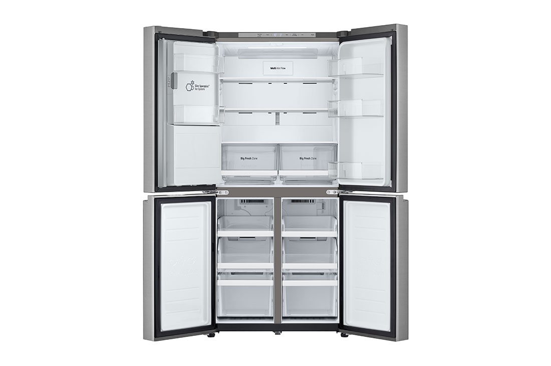 LG Multi-Door frižider, ThinQ™ tehnologija, kapacitet 506L, Prednja sva vrata otvorena bez pogleda na hranu, GML860PYFE, thumbnail 2