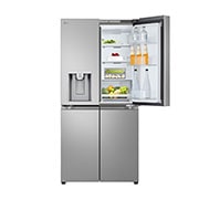 LG Multi-Door frižider, ThinQ™ tehnologija, kapacitet 506L, Prednja gornja vrata otvorena sa pogledom na hranu, GML860PYFE, thumbnail 4