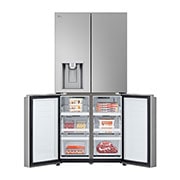 LG Multi-Door frižider, ThinQ™ tehnologija, kapacitet 506L, Prednja donja vrata otvorena sa pogledom na hranu, GML860PYFE, thumbnail 7
