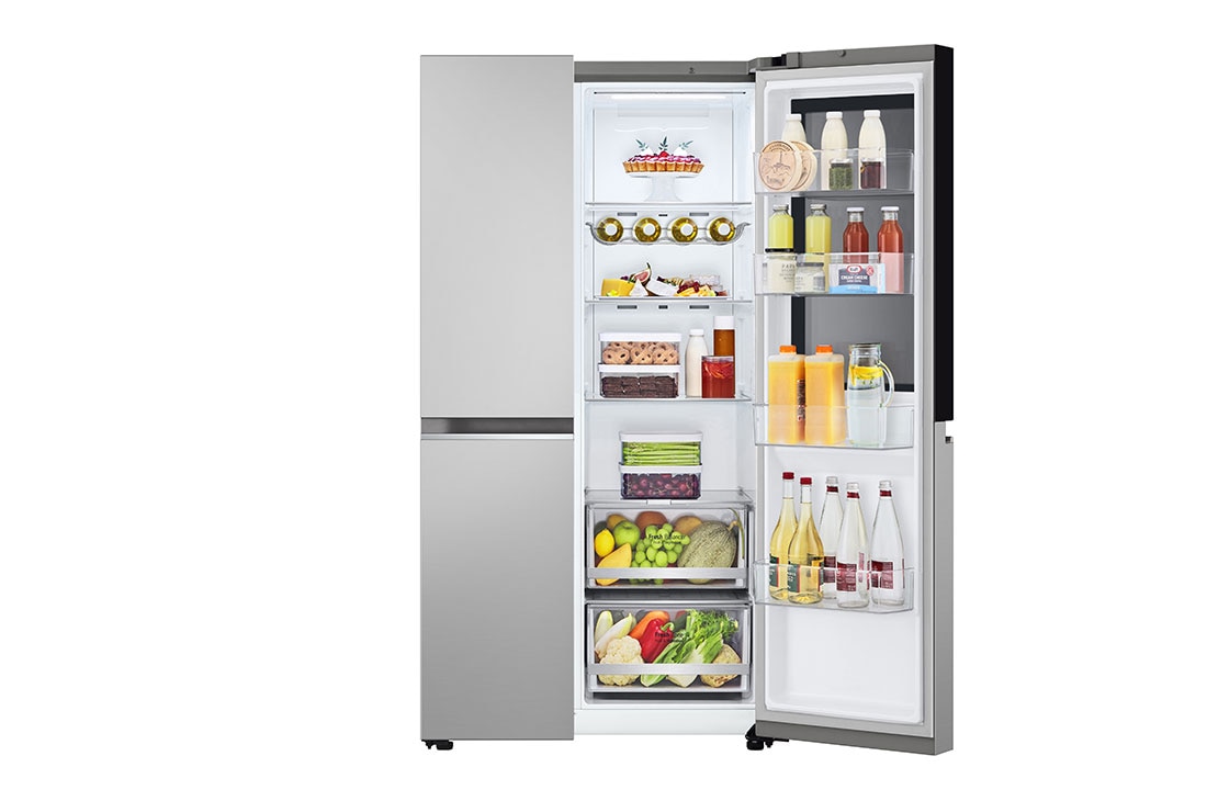 LG InstaView™ Side-by-Side frižider, DoorCooling+™ i ThinQ™ tehnologija, kapacitet 655L, Otvorena hrana sa leve strane, GSVV80PYLL, thumbnail 10