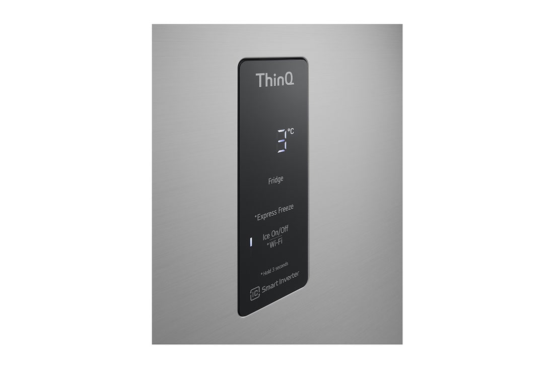 LG Kombinovani frižider sa gornjim zamrzivačem, DoorCooling+™ tehnologija, ThinQ™, kapacitet 461L, Pogled sa leve strane, GTBV44PYBKD, thumbnail 10