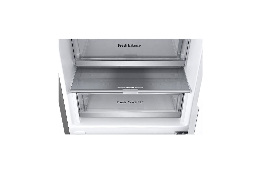 LG Kombinovani frižider sa donjim zamrzivačem, DoorCooling+™ tehnologija, ThinQ™, kapacitet 386L, Prikaz detalja fioke, GBF7272DPY, thumbnail 11