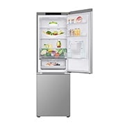 LG Kombinovani frižider sa donjim zamrzivačem, DoorCooling+™ tehnologija, kapacitet 343L, Prednja sva vrata otvorena sa pogledom na hranu, GBF3102DPY, thumbnail 4