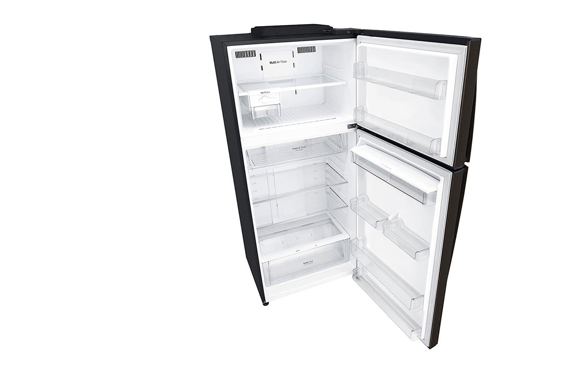 LG Kombinovani frižider sa gornjim zamrzivačem, DoorCooling+™ tehnologija, kapacitet 509L, Prednja sva vrata otvorena bez pogleda na hranu, GTF744BLPED, thumbnail 9