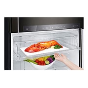 LG Kombinovani frižider sa gornjim zamrzivačem, DoorCooling+™ tehnologija, kapacitet 509L, Prikaz detalja fioke, GTF744BLPED, thumbnail 6