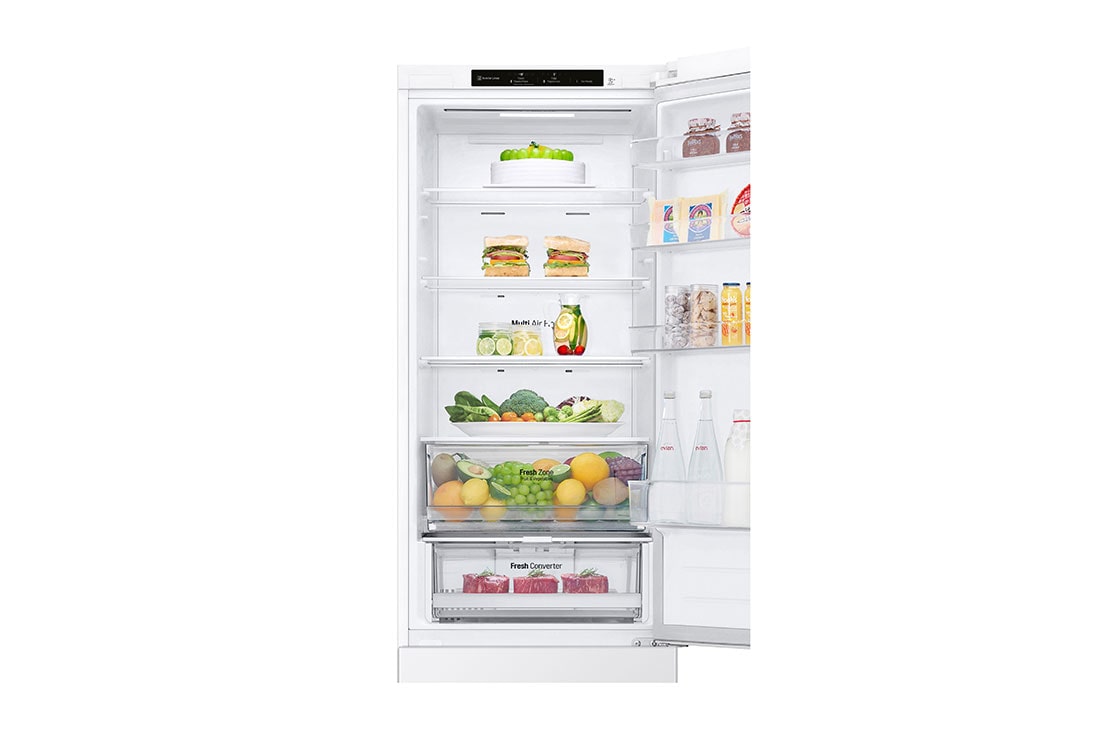 LG Kombinovani frižider sa donjim zamrzivačem, DoorCooling⁺™ tehnologija, kapacitet 387L, Prikaz detalja fioke, GBV22NCCSW, thumbnail 9