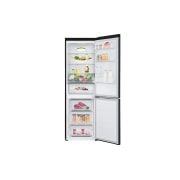 LG Kombinovani frižider sa donjim zamrzivačem, DoorCooling+™ tehnologija, ThinQ™, kapacitet 341L, Prednja sva vrata otvorena sa pogledom na hranu, GBE61MCHMN, thumbnail 2