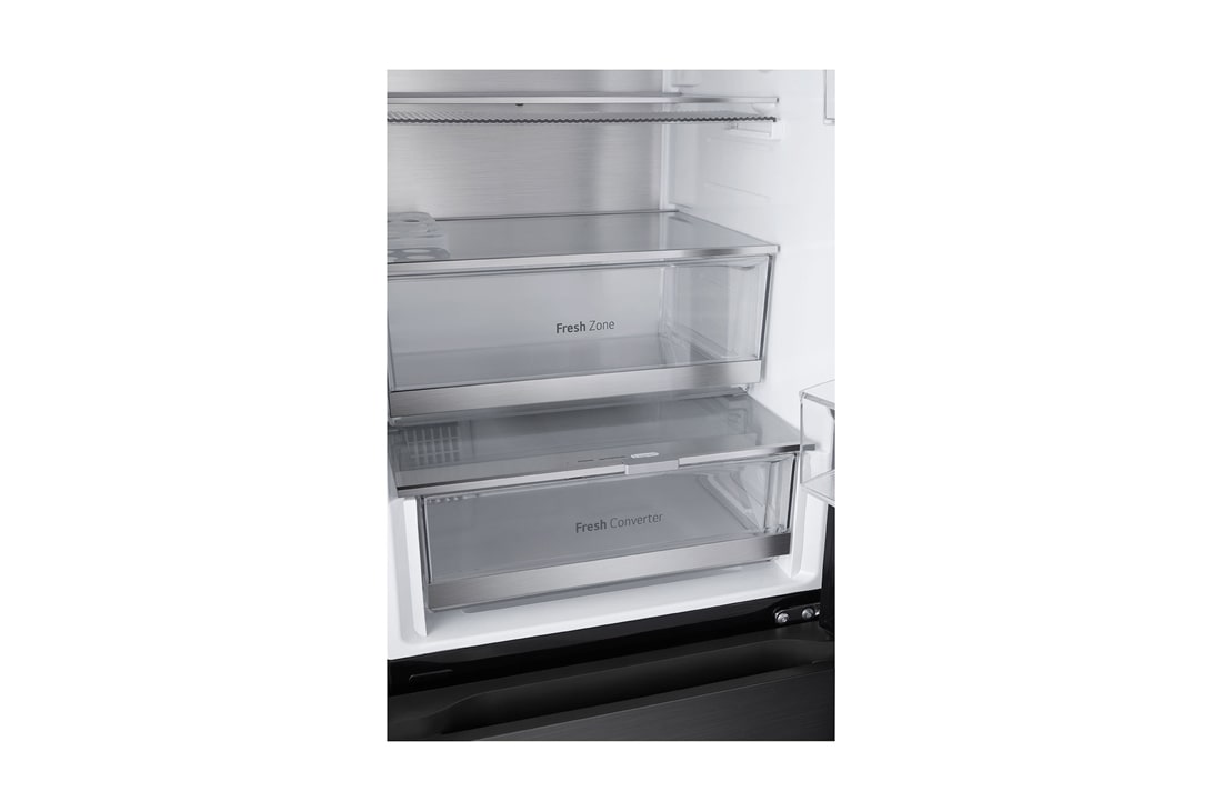 LG InstaView™ kombinovani frižider sa donjim zamrzivačem, DoorCooling<sup>+</sup>™ tehnologija, ThinQ™, kapacitet 349L, Fioka bez hrane, GBG7190CEV, thumbnail 7