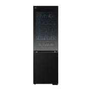 LG InstaView™ kombinovani frižider sa donjim zamrzivačem, DoorCooling+™ tehnologija, ThinQ™, kapacitet 349L, Prednja sva vrata otvorena sa pogledom na hranu, GBG5160CEV, thumbnail 2