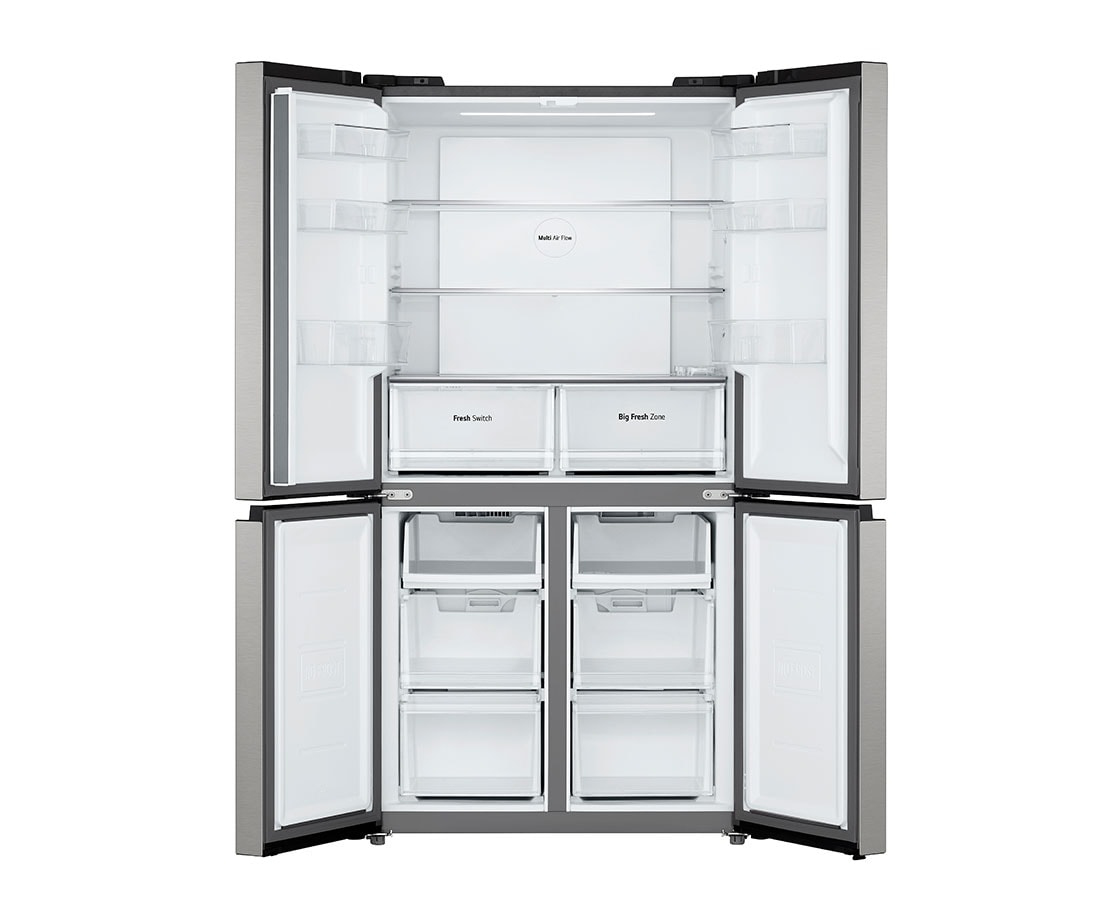 LG Multi-Door frižider, kapacitet 474L, Prednja sva vrata otvorena bez pogleda na hranu, GMM41MSBEM, thumbnail 2