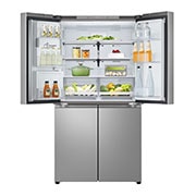 LG Multi-Door frižider, ThinQ™ tehnologija, kapacitet 637L, Prednja gornja vrata otvorena sa pogledom na hranu, GML960PYFE, thumbnail 4