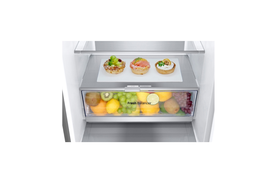 LG Kombinovani frižider sa donjim zamrzivačem, DoorCooling+™ tehnologija, kapacitet 344L, Pogled sa leve strane, GBV7180DPY, thumbnail 13