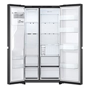 LG Side-by-Side frižider, kapacitet 641L, Prednja gornja vrata otvorena sa pogledom na hranu, GSLC41EPPE, thumbnail 3