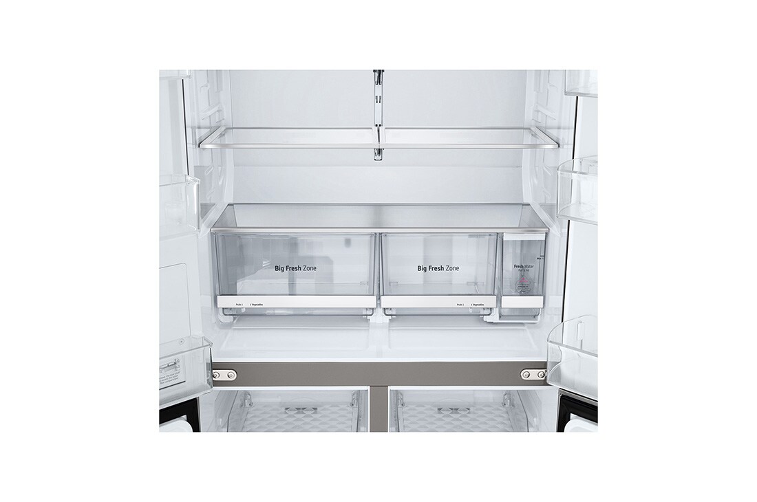 LG InstaView™ Multi-Door frižider, DoorCooling+™ tehnologija, ThinQ™, kapacitet 646L, Prikaz detalja fioke, GMK961PY5E, thumbnail 8